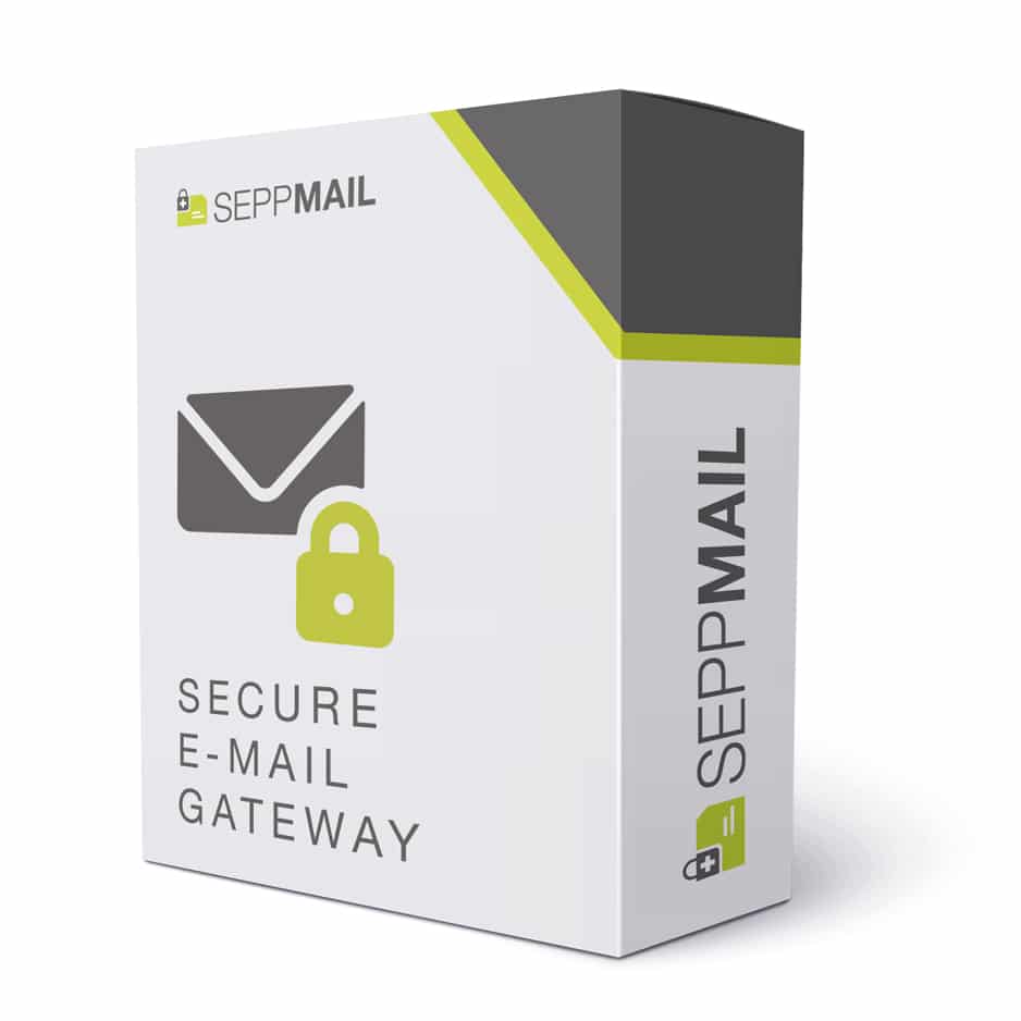 Verpackung des Produktes Secure E-Mail Gateway von SEPPmail