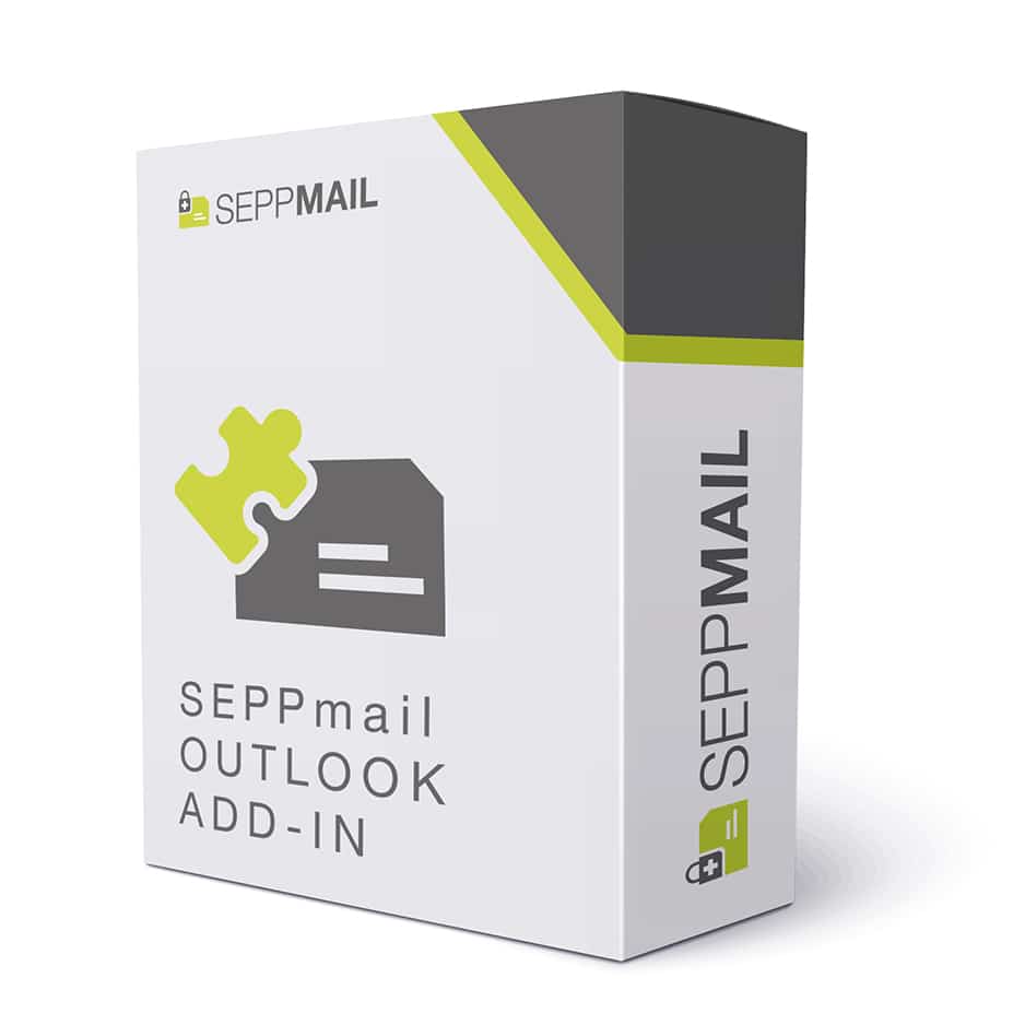 Verpackung des Produktes Outlook Add-In von SEPPmail